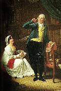 Henri Pierre Danloux delille dictating his works. c oil painting